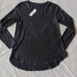 Camiseta Legging WHBM LS Manga Larga Lámina Negra Nueva con Etiquetas Talla MP - Imagen 1 de 8