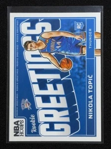 2024-25 Panini NBA Hoops - Rookie Greetings #291 Nikola Topic (RC) OKC THUNDER - Picture 1 of 4