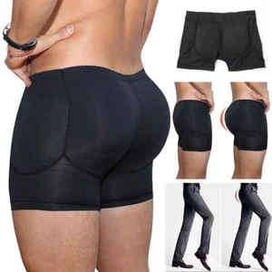 Men's Padded Underwear Brief Boxers Butt Lifter Hip Enhancer Shorts Shaper Pants - Picture 1 of 13
