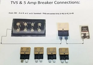(4) Lionel Post War Transformer Circuit Protection 5 AMP Auto-Reset Breaker - ZW - Picture 1 of 4