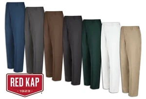 Red Kap Work Pants Elastic Waistband Durable Industrial Uniform Clothes PT60  - Picture 1 of 33