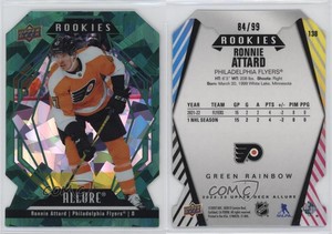 2022 Upper Deck Allure Rookies Green Rainbow Die-Cut /99 Ronnie Attard Rookie RC