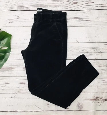 Barbour Regular Fit Corduroy Trouser Pants Mens 34 Black Classic Preppy Casual - Image 1 of 4