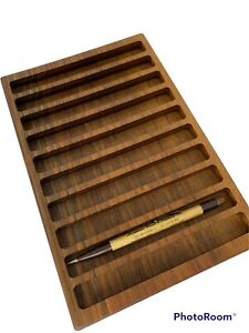 Wooden Stationery Fountain Pen Box Case Tray 10 Display 