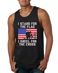 I Stand for thr Flag I Kneel Men Tank Top - Picture 1 of 9