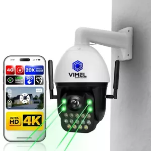 4G Security Camera 4K SIM Card 20X Auto Tracking 24/7 Outdoor Construction Site - Picture 1 of 12