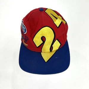 Vintage Jeff Gordon Hat Cap Snap Back Mens NASCAR Racing 24 Chase Red Blue - Picture 1 of 9