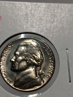 1966 Jefferson Nickel 5 Cent    BU Choice  J/968 - Image 1 of 2