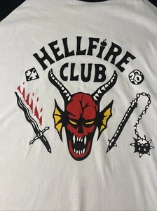 Stranger Things Mens Raglan T-Shirt - Hellfire Club Logo Image 2XL - Picture 1 of 8