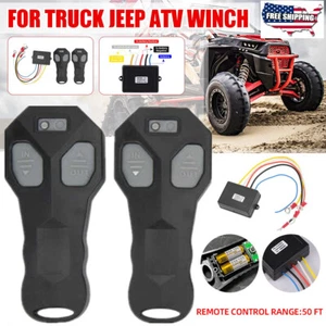 Wireless Winch Remote Control Kit DC 12V Switch Handset for Truck Jeep ATV SUV - Picture 1 of 12