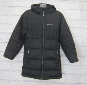 Columbia Boys Size M 10/12 Black Bear Hunt Ridge Down Jacket Omni Heat Insulated - Picture 1 of 11