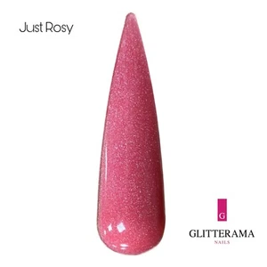 JUSY ROSY Coloured Acrylic Powder Glitterama Mid Pink Valentines Love glitter  - Picture 1 of 1