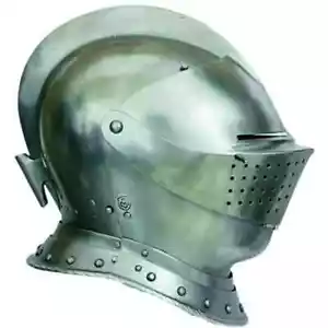 Medieval Knight Combat Close Steel Helmet Armor Medieval Costume Helmet - Picture 1 of 13