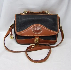 Dooney & Bourke Schwarz R701 Allwetter Leder Schultertasche Crossbody Sehr guter Zustand!! - Bild 1 von 10