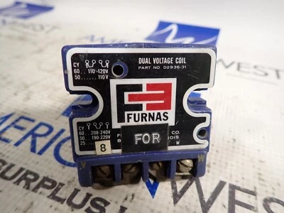 Bobina de doble voltaje Furnas D2936-31 120 voltios 240 voltios Foto 1 de 4