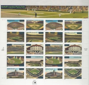 US Scott #3519A MNH XF 34 Cent Pane of 20 Legendary Playing Fields CV 18.00 - Picture 1 of 1