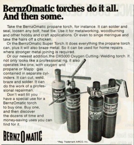 1977 Vintage Print Ad BernzOmatic torches do it all And Then some Propane Super - Picture 1 of 2