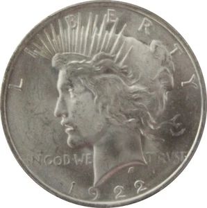 1922 Peace Dollar PCGS MS65, Certification 25001698 - Picture 1 of 4
