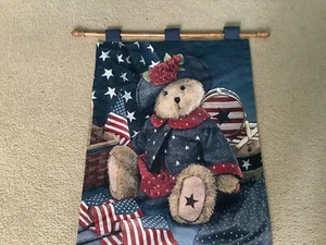 Boyd Bears Friends Wall Hanging Proud To Be A Bearmerican Tapestry 26x38 - Picture 1 of 5