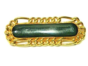 PRECIOSO BROCHE VINTAGE MONET CON PIEDRA NEGRA ACRÍLICA - Imagen 1 de 8