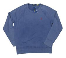Polo Ralph Lauren Men's Navy Spa Terry Crew-Neck Raglan Pullover Sweatshirt