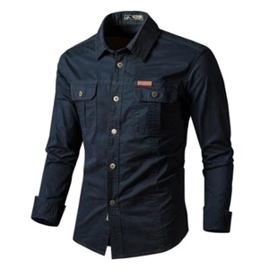 Men Army Tactical SWAT Soldiers Military Combat Shirt Men's Long Sleeve Shirt - Picture 1 of 10