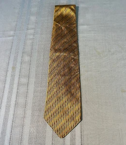 ALTEA - Italian Made - Gold 100% SILK Necktie. Extra Long. For Siegel's - Picture 1 of 8