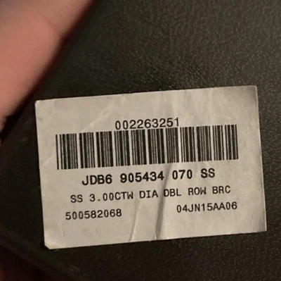 Pulsera Ross-Simons de plata de ley 3,00 CTW DIA doble fila Foto 1 de 4