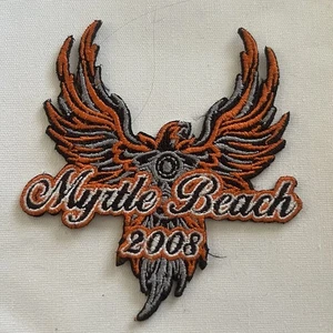 Myrtle Beach 2008 Patch - Motorcycle Biker South Carolina - Orange - Picture 1 of 2