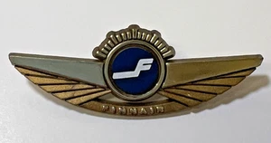 Finnair Airlines Kids Wings Plastic Pin Back 2.75" - Picture 1 of 2