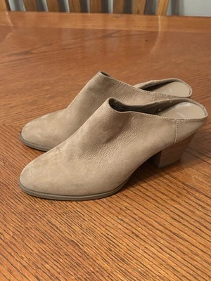 Botín Gap Mule Western Talla 8 Gamuza Tostada Tacón Bloqueado Punta Foto 1 de 4