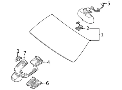 Conjunto de cristal parabrisas delantero original Mercedes-Benz (2020-2023) OE 1676701002 Foto 1 de 4