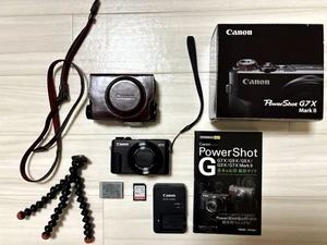 Canon PowerShot G7X Mark II with Numerous Accessories 64GB Card Case Tripod - Picture 1 of 12