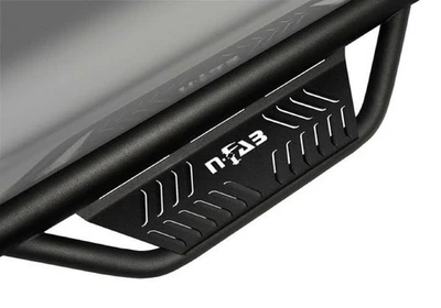 N-Fab HPC1495QC-6-TX Set of 2 Black W2W 3 Step Nerf Bars for Sierra 1500 78" Bed - Image 1 of 4
