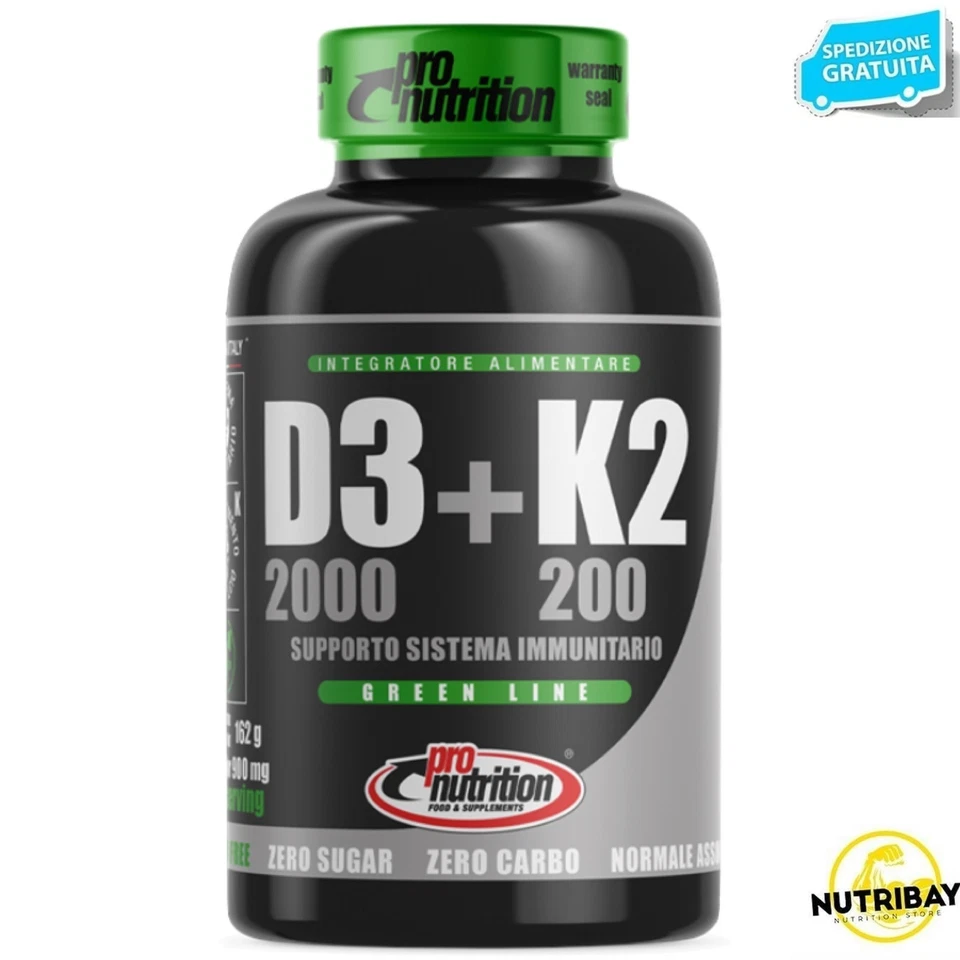 PRONUTRITION VITAMINA D3+K2 120 cpr INTEGRATORE DI VITAMINA D3 + K2  - Immagine 1 di 1