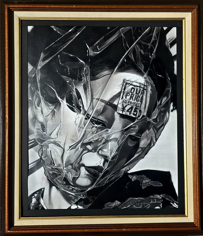 “Velo de imperfección” – Obra de arte original galardonada de grafito  Foto 1 de 4