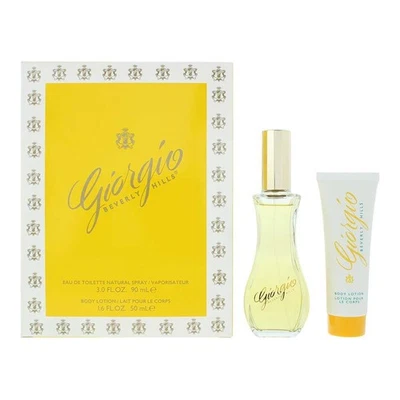 Giorgio Beverly Hills Yellow Eau de Parfum 90ml + Body Lotion 50ml Gift Set Her