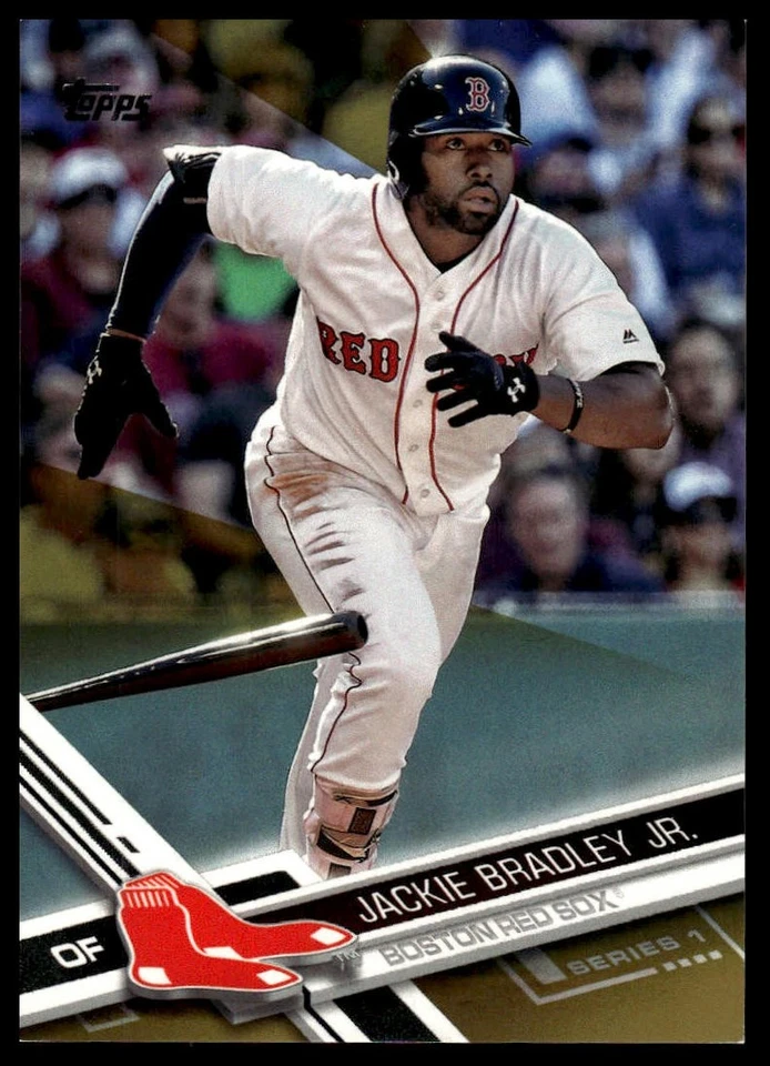 2017 Topps #245 Jackie Bradley Jr. Gold #/2017 - Image 1 of 2