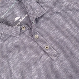 Camisa Polo Tommy Bahama Para Hombre Gris Medio Rendimiento Tejido Manga Corta Golf - Imagen 1 de 8