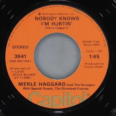 MERLE HAGGARD Everybody'S Had Blues / Nobody Knows CAPITOL 3641 VG 45 1973 7" - Image 1 of 4