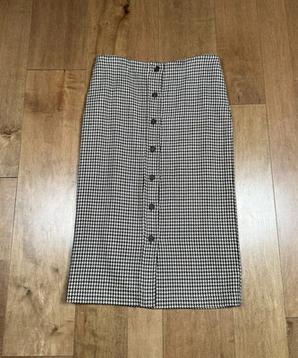 Falda midi con botones vintage pata de gallo 100 % lana KORS Michael Kors para mujer 10 Foto 1 de 4