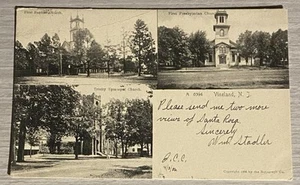 Postcard Churches Vineland New Jersey NJ Churches Multiview - Picture 1 of 2