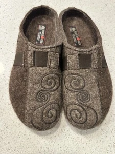 Haflinger Magic Swirl Applique Wool Clogs Women's 40/ U.S.9 Bottom Replaced - Picture 1 of 8