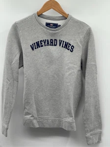 Vineyard Vines Sweatshirt Girls Kids Size XL 18 Gray Blue Puff Letters Pullover - Picture 1 of 8