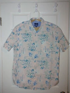 Hawaiian Shirt Mens XL Button Down Palms Casual Beach Aloha Summer Vacation - Picture 1 of 6