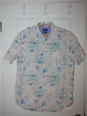 Hawaiian Shirt Mens XL Button Down Palms Casual Beach Aloha Summer Vacation - Image 1 of 4