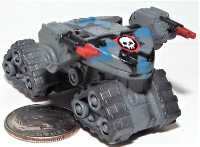 Small  Micro Machine Plastic JF Trak-40 Tank in Blue/Gray/Black Camouflage - Image 1 of 4