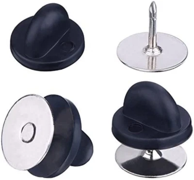 Paquete de 50 tachuelas de corbata pasadores en blanco con respaldos de pasador de goma de PVC Foto 1 de 3