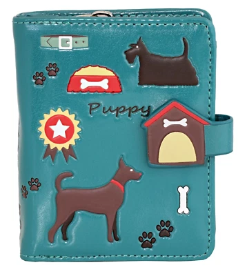 Faux Leather Wallet - Show Dogs and Puppies by Shagwear - Image 1 of 4