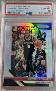 2018-19 Panini Silver Prizm Kawhi Leonard Spurs PSA 10 GEM MINT Clippers SP - Picture 1 of 3